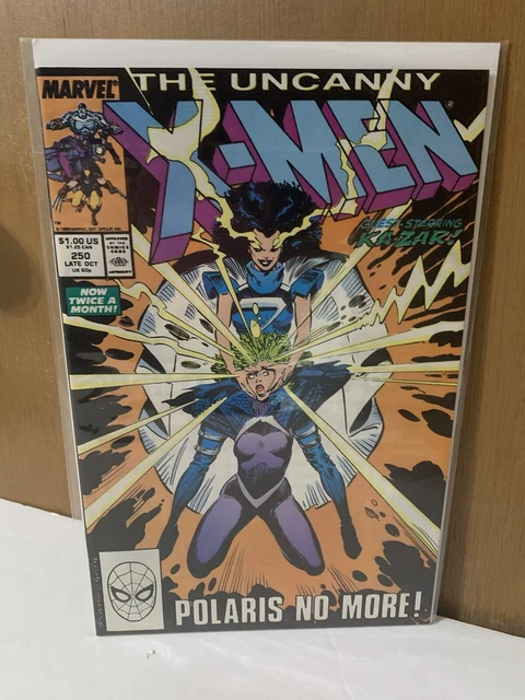 Uncanny X-Men 250🔑1st App WORM🔥Polaris KA-ZAR🔥1989 Savage Inhabitant🔥VF+