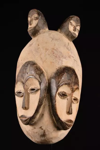 19145a  Afrikanische Alte Kwese Maske / Mask DR Kongo