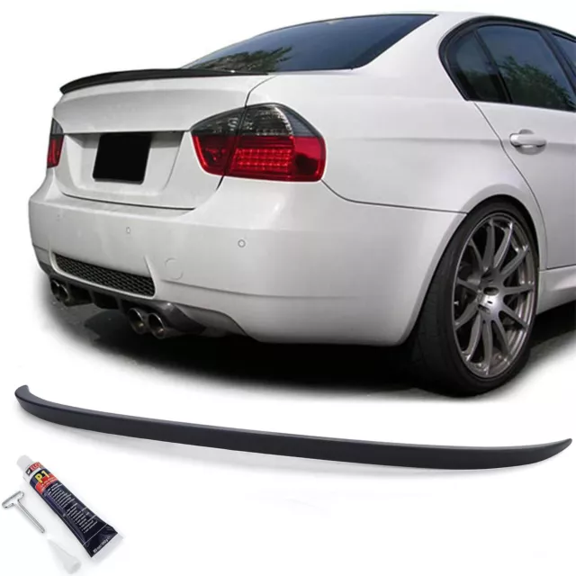 Para BMW 3er E90 Limo 2005-2011 Alerón Trasero Spoiler Deporte Óptica Negro Mate