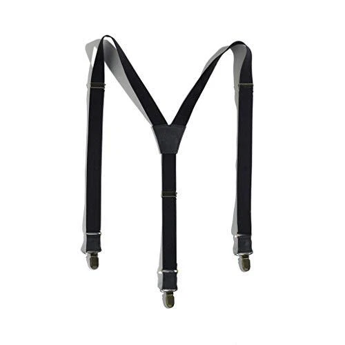 Suspenders Soul Black Elastic Wide 1.36 inch | Wiseguy Original
