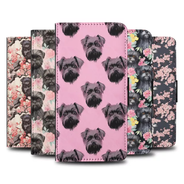 Flip Case For Samsung Galaxy|Cute Affenpinscher Puppy Dog Canine Pattern #A2