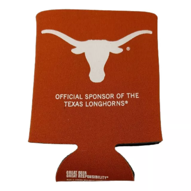 Coors Light UT Austin Longhorns Logo Drink Koozie Burnt Orange