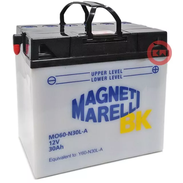 Batteria Magneti Marelli Mo60N30L-A - Y60-N30L-A 30Ah Trattorini Tagliaerba Moto