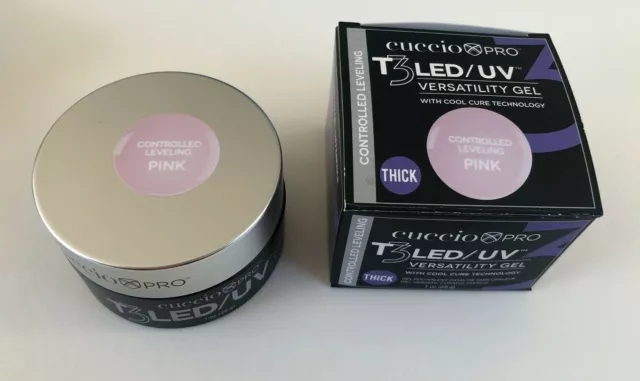 Cuccio Pro T3 LED/UV Versatility Gel Controlled Leveling Sheer Pink Thick 28g 2