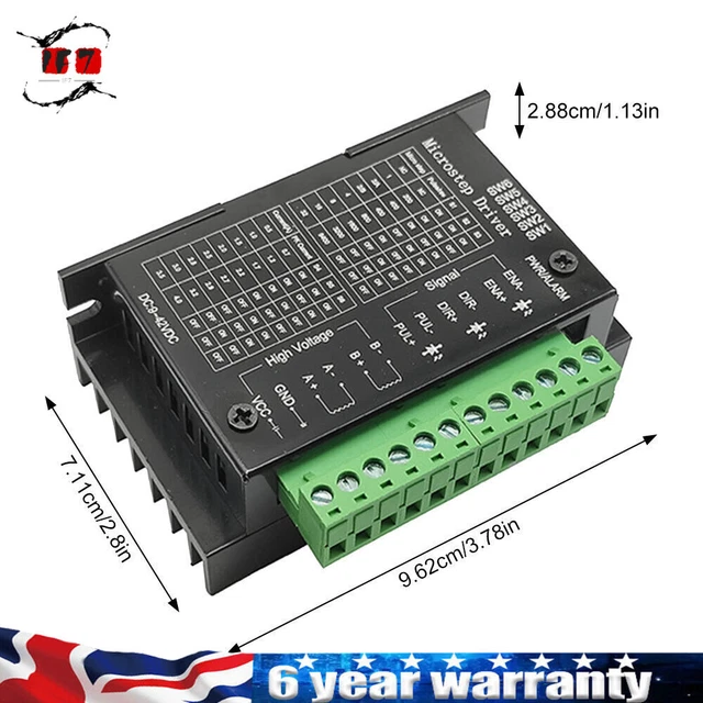 TB6600 4A 9-42V Stepper Motor Driver Controller TB6600 32 Segments 2/4 Phase Hybrid Stepper Motor Driver Board For Nema 17 23 34 Step Driver