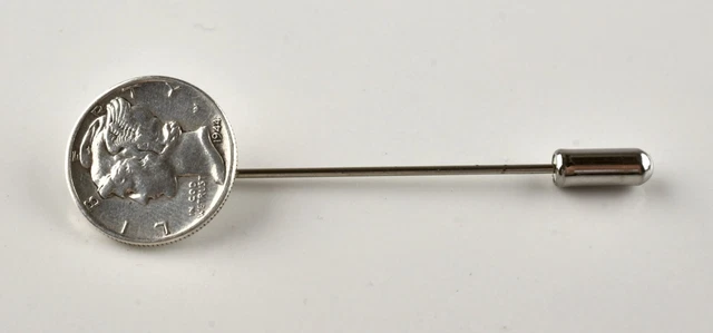 *Vintage Men’s Jewelry Mercury Dime Pin 1944 *Vintage Men’s Jewelry Mercury Dime Pin 1944