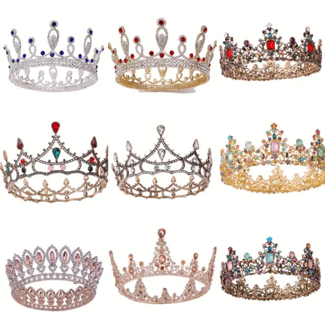 Queen Crowns Rhinestone Bridal Tiaras Pageant Prom Wedding Crystal Hair Jewelrys