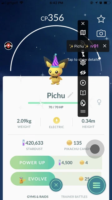 Casquette Fête Pikachu Shiny Party Hat - Pokémon Go, Niveau 1, Collector Limité