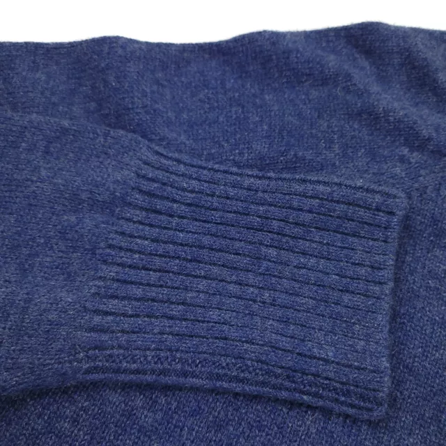 $395 Sid Mashburn 100% Cashmere Half Zip Sweater Mens Size Small Indigo Blue 3