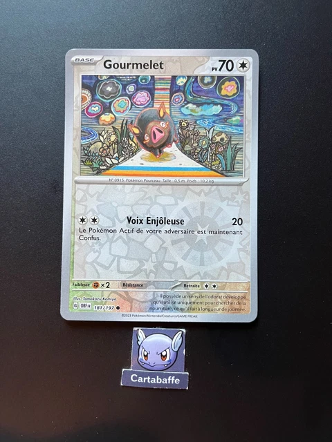 Carte Pokémon Gourmelet 209/197 Art Rare (AR) Écarlate Et Violet 03 Flammes Obsidiennes - Neuve Et Originale