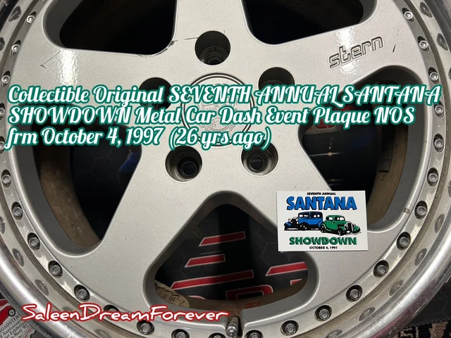 7Th Santana Showdown Hot Rodders Metal Dash Plaque Nos Frm 97 Ford Chevy Dodge