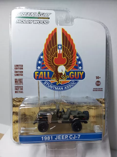 Greenlight 1/64 🇨🇵 1981 jeep CJ-7 L'homme qui tombe à pic 1982 "fall guy