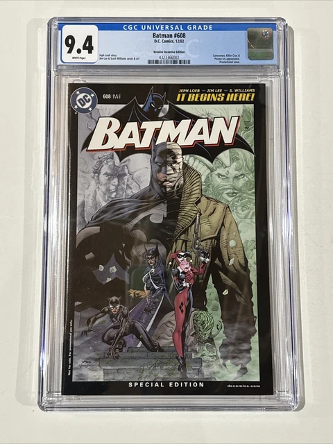 Batman #608 - D.C. Comics 2002 CGC 9.4 WP - Retailer Incentive Variant