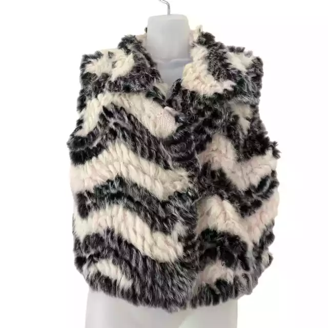 Marc by Marc Jacobs Striped Fur Jacket One Size