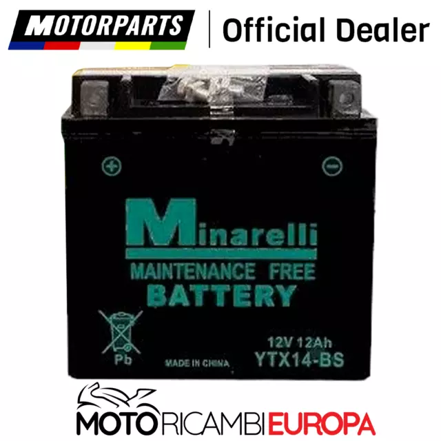 Batteria Ytx14-Bs 12 V 12 Ah Piaggio Vespa Gts 250 4T 2005/2016