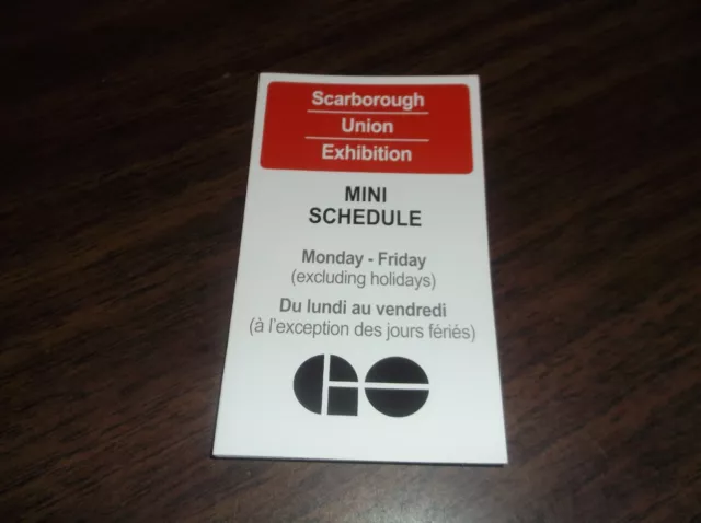 September 2016 Go Transit Regierung Von Ontario Scarborough Union Mini-Zeitplan