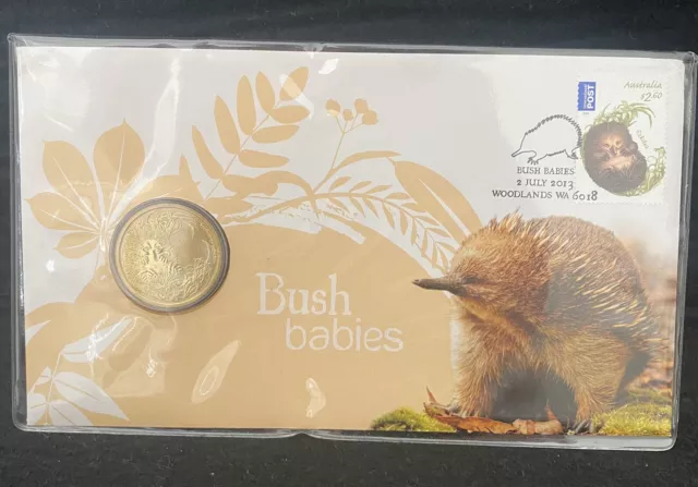 PNC - 2013 $1 Carded Coin & Stamp "Bush Babies The Echidna"