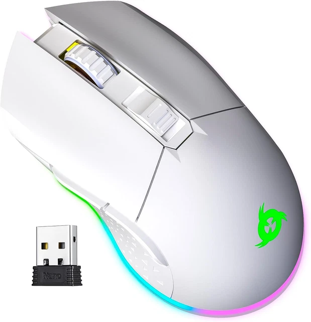 Souris Gamer Sans Fil RGB - Nouveauté 2023 - Rechargeable - Capteur Haute Précis