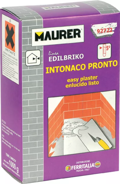 Maurer Linea Edilbrico Intonaco Pronto Confezione 1Kg.in Scatola Fi92722