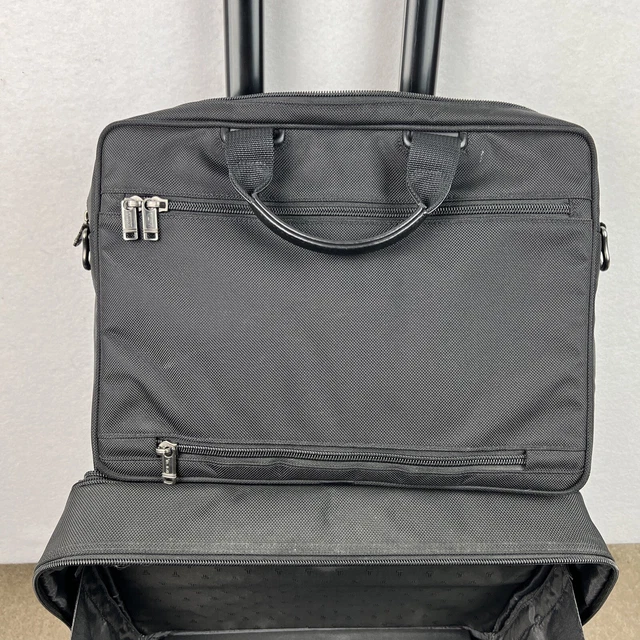 TUMI Alpha Deluxe Expandable Wheeled Rolling Briefcase Bag Black w/Laptop Insert 15