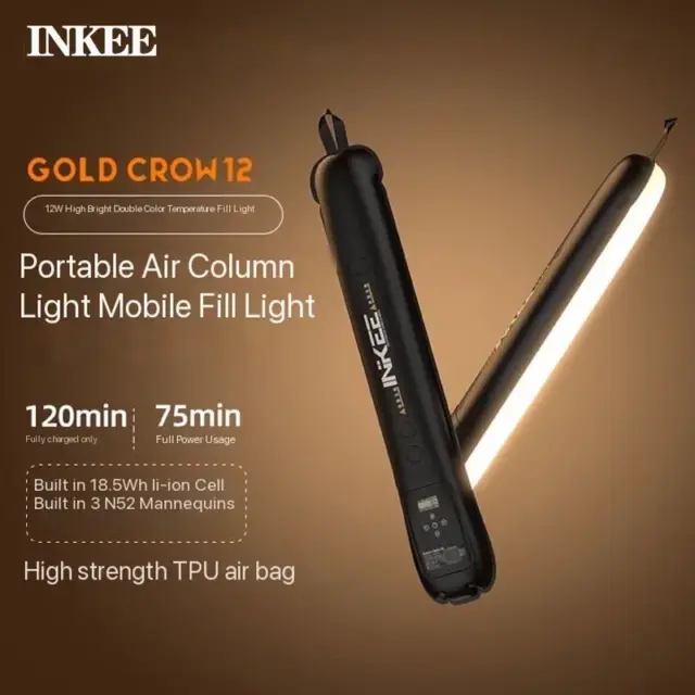 INKEE GC12 12W Bi-Color LED Light Waterproof Photography Lighting 2700K-6500K