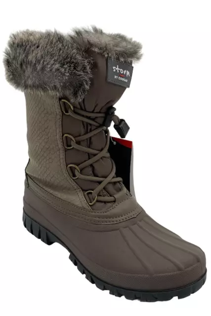 Cougar Waterproof Faux Fur Collar Mid Boots Carson Taupe