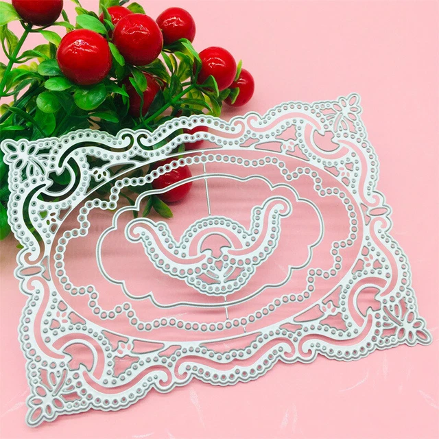 Lace Frame Metal Cutting Dies Scrapbooking Embossing Stencils Card DIY Craft YF