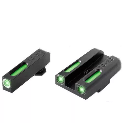 TruGlo TG-TG13NV4A TFX 3-Dot Set Tritium/Fiber Optic Green with White Outline F