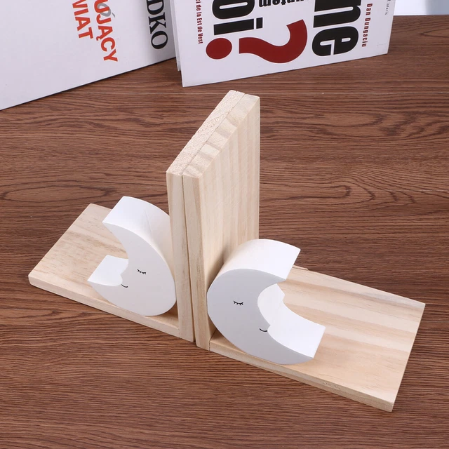 Soportes creativos de bambú madera bloque de libros organizador de libros marco de libros