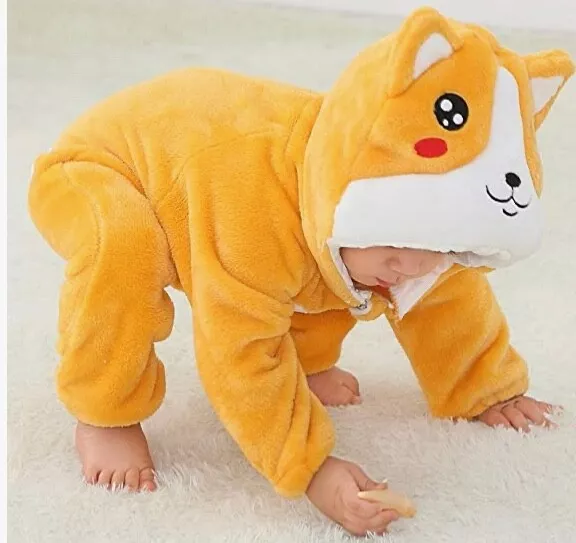 Baby Winter Romper Jumpsuits Hooded Animal 