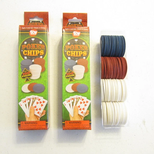 200 Plastic Poker Chips Red White And Blue Betting Chip With Storage Tray