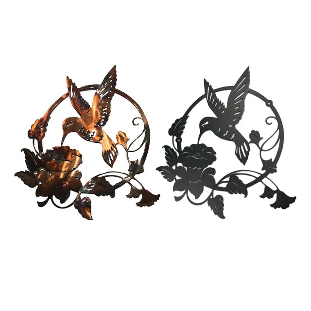 Metall-Wand-Kunst-Dekor-Garten-Statuen-Silhouette-Wand-Skulpturen-Schlafzimm