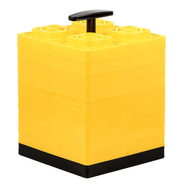 Camco FasTen Leveling Blocks w/T-Handle - 2x2 - Yellow *10-Pack  44512