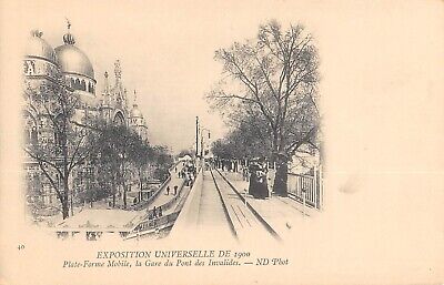 Cpa 75 Paris Exposition Universelle 1900 Plate Forme Mobile Gare Pont Invalides
