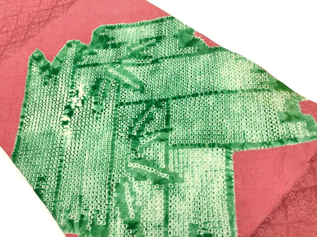6275894: Japanese Kimono / Vintage Nagoya Obi / Shibori / Abstract Pattern