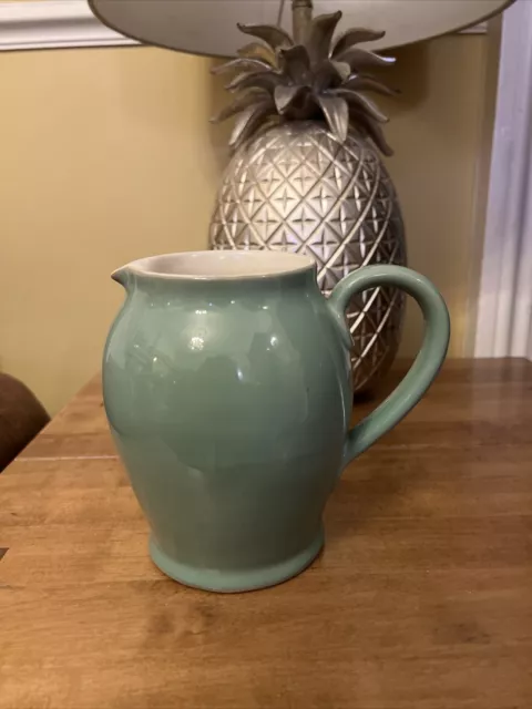 Denby Manor Green Jug Stoneware 1 1/2 pint for Milk Water Custard Juice Vintage