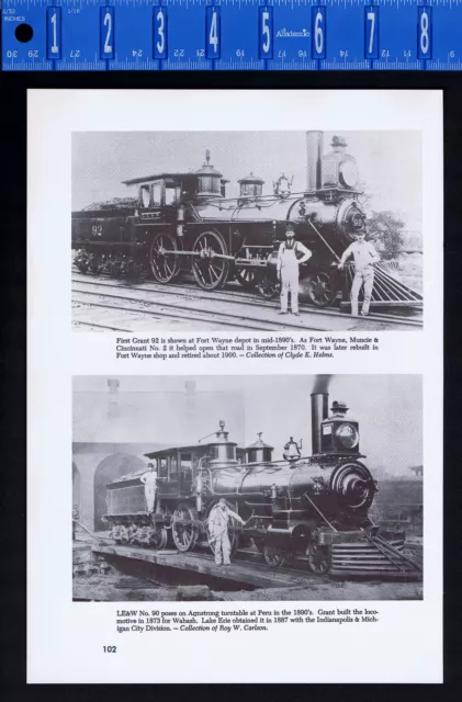 FIRST GRANT Fort Wayne Depot & Turntable Nickel Plate Road-Railroad History