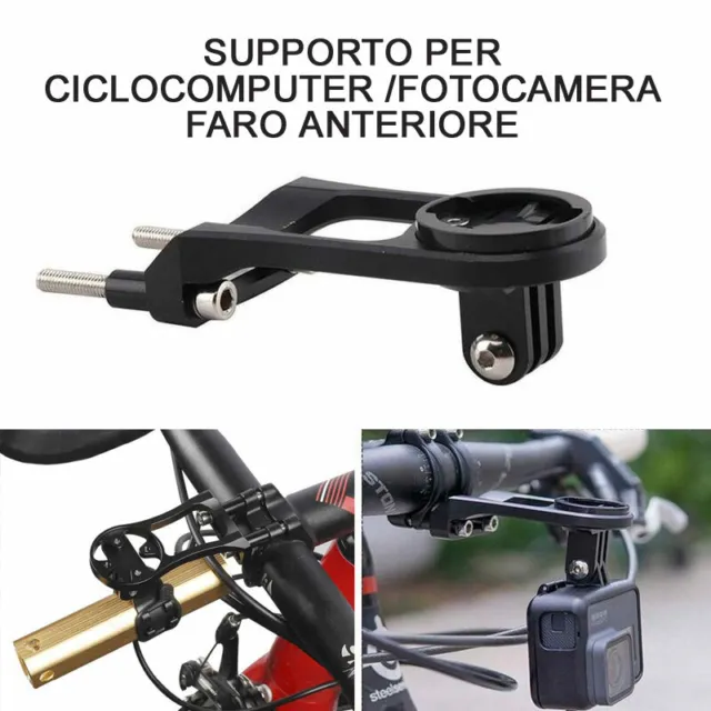 SUPPORTO BICI PER CICLOCOMPUTER /FOTOCAMERA /FARO/ GPS in alluminio 57gr 3