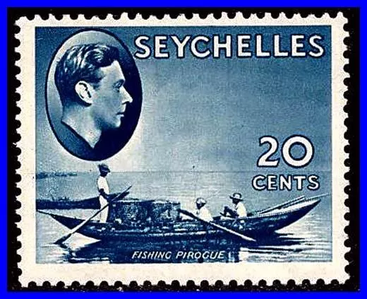 SEYCHELLES 1938 KGVI 20c FISHING CANOE SC#135 SG#140 MLH CV£42 (D5)