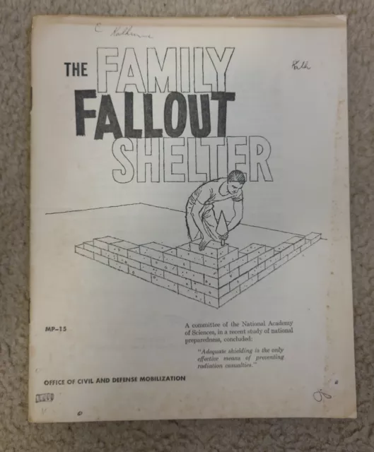 Vintage 1959 The Family Fallout Shelter Booklet How to Build Fallout Shelters