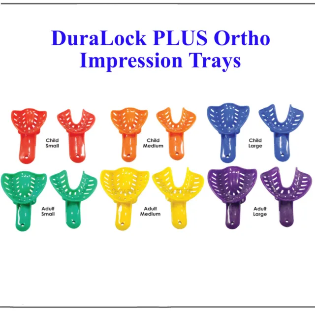 Dental Ortho Impression Trays Perforated Disposable for Pedo/Child/Adult, 12/Bag