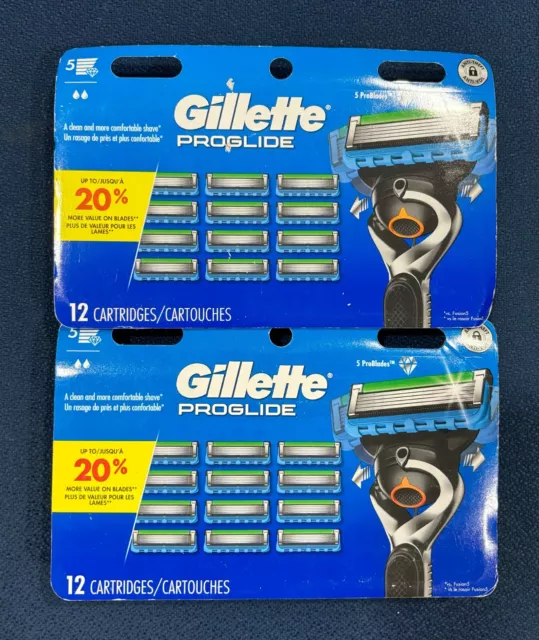 GILLETTE FUSION5 PROGLIDE Razor Blades for Men🪒 24 Total Refills 2 ...