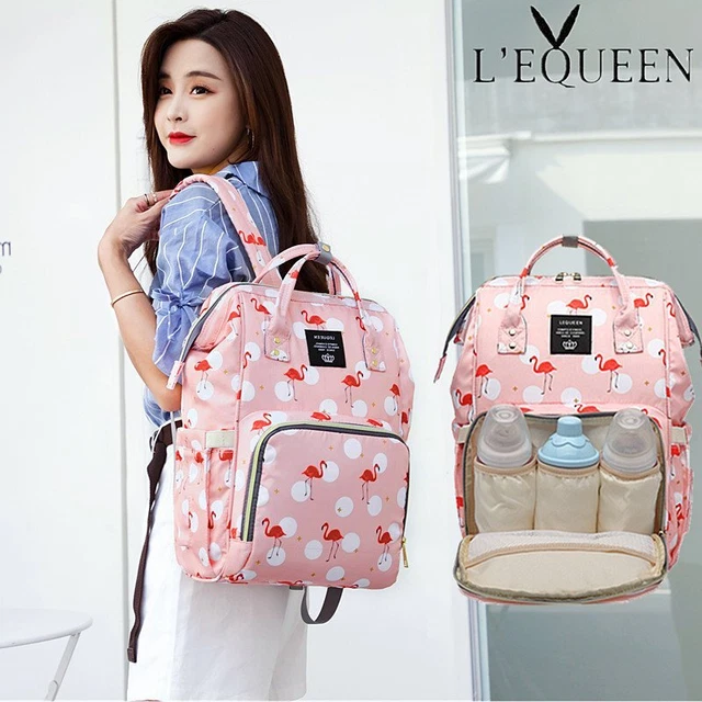 LEQUEEN Mummy Maternity Diaper Backpack Waterproof Travel Baby Nappy Large Bag 2