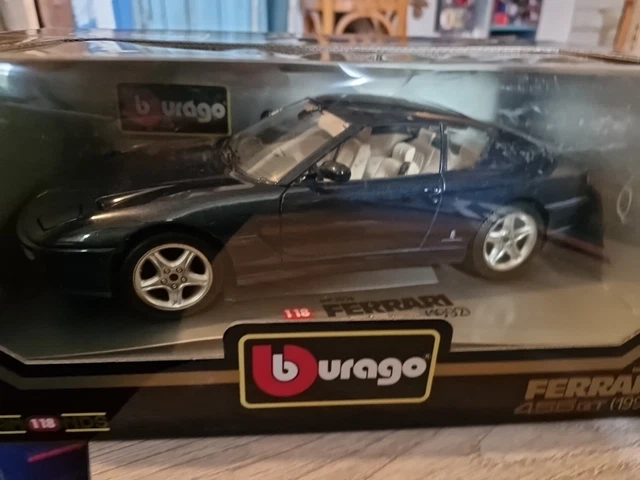 Burago 3036 Ferrari 456GT 1992 Bleue – Échelle 1/18 – Occasion Comme Neuve