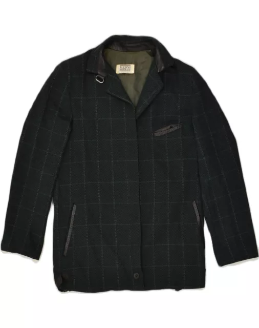 Cashmere Wool Topcoat Grey Black Herringbone - Xxs (US 34-36 / It 44-46)