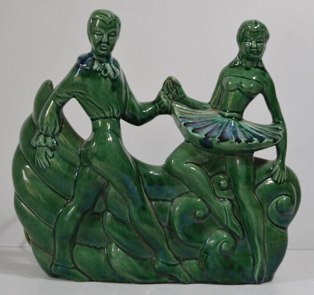 RARE Vintage Ceramic Ballerina Couple TV Television Lamp MCM 1950's Stunning