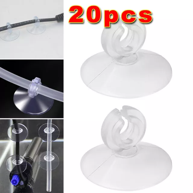 20Pcs For Fish Tank Pump Suction Cup Sucker Holder Aquarium Airline Tube