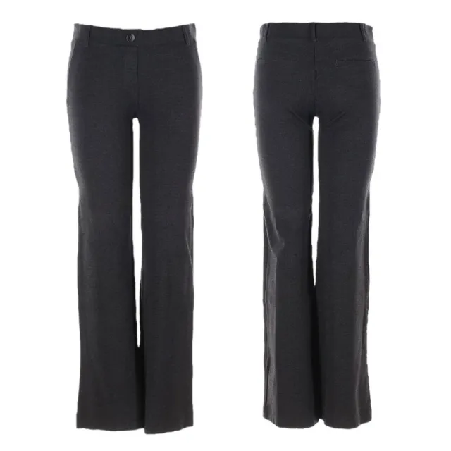 Betabrand Dress Pant Yoga Pants Black Wide Leg Size L Petite STRETCH