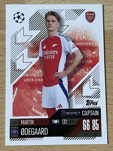 Capitainer Card MATCH ATTAX 2024 2025 24 25 Martin Odegaard Arsenal Capitaine EUR 1,17 ...