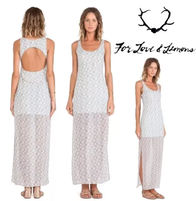 For Love & Lemons Midnight Cowgirl Maxi Dress Size M